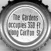 The Gardens occupies 350 ft. along Carlton St.