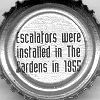 Escalators were installed in The Gardens in 1955